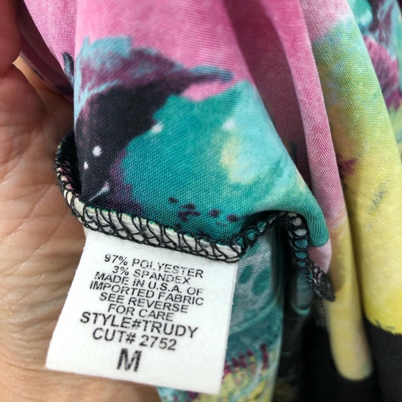 From The Heart Trudy Tunic Dress Sz M Artsy Lagenlook Y2K Boho Colorful Casual - Picture 8 of 9